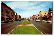 c1960 Main Street Car Street Road Exterior Canandaigua New York Vintage Postcard picture
