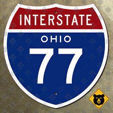 Ohio Interstate 77 highway route sign 1957 Cleveland Akron Canton 12x12 picture