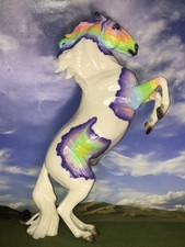 OOAK Breyer cm Custom Horse Rearing*Adonis/Pluto* Glossy Rainbow Decorator *WoW* picture