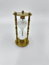 Nautical Brass Sand Timer hourglass five minute 6 inches tall picture