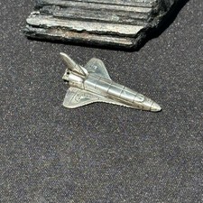 Vintage 1990s NASA Space Shuttle Sterling Silver 925 Small 3D Figurine Miniature picture