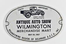 1967 AACA Meet Wilmington DE Merchandise Mart Dash Plaque Car Show Plate 10th  picture