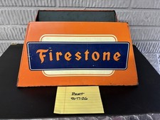 Vintage Metal Firestone Tire Rack Service Station Display Sign Stand picture
