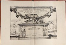 ALEARDO THIRD ETCHING FIRST ROMAN EXHIBITION AGRICULTURE LIBERTY DECO' 1925 picture