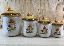 Merry Mushroom Canister Set Vintage 1978 - READ picture