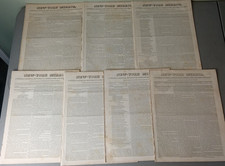 RARE 1834 1835 New York Mirror Newspaper Lot 7 Issues Walt Whitman Literature  picture
