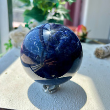 1155g Natural Blue Sodalite ball Quartz crystal Sphere Display Healing 95mm 3th picture