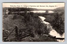 Kingston RI-Rhode Island, College of Ag Thirty Acre Pond Vintage Postcard picture