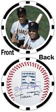 Orlando Cepeda & Willie Mays - HALL OF FAME - COMMEMORATIVE POKER CHIP *SIGNED* picture