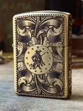 Liberty or Death | Custom Brass Armor Zippo | 5-Side Engraving | Made in USA picture