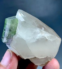 387 Carat Tourmaline Crystal with Quartz Specimen From Afghanistan picture