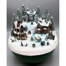 Thomas Kinkade Bradford Exchange Wonderland Express Lighted Christmas Village picture
