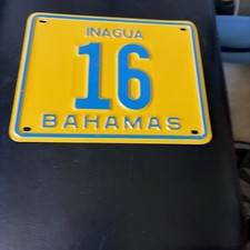 Bahamas License Plate,Inagua motor cycle  clean  low number  picture