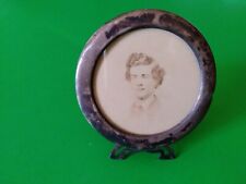 Antique Framed Photo Portrait Man 2 inch Frame New York USA -Visiting Card Photo picture