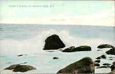 Postcard: SURF & ROCKS, AT WATCH HILL, R. I. picture