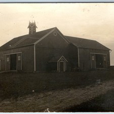 c1910s Greenville, MI Farm Barn RPPC Fancy Cupola Weather Vane Postcard picture