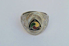 Vintage AMA Gypsy Tour Motorcycle Enamel Adjustable Ring picture