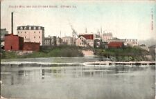 Vintage Postcard Roller Mill & Old Ottawa House Ottawa IL Illinois 1909    B-599 picture