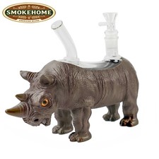 8in Glass Bong and Water Pipes Smoking Bubbler Bong Joint 14mm bowl Rhino Hookah picture