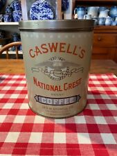 Antique CASWELL's National Crest Coffee Tin (5 lbs) picture