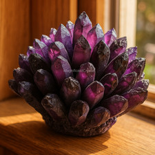 2lb+Large Amethyst Geode Cluster Dark Purple Quartz Crystal Healing Decor Gifts picture