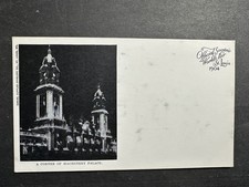 1904 St Louis Worlds Fair Cupples Postcard NIGHT VIEWS Corner of Machinery Palac picture