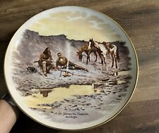 VINTAGE GORHAM FINE CHINA PLATE 'A New Year on the Cimarron'  F.REMINGTON 1973 picture