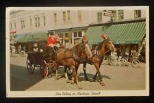 1950s Bus Riding Horses Wagon Speed's Sport Shop Bicycles Mackinac Island MI PC picture