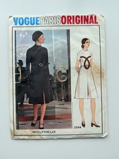 Vintage 1970s Vogue Paris Original 2544 Molyneux Dress Pattern, Uncut FF picture
