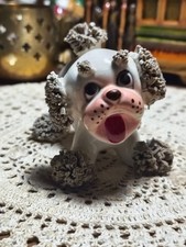 Vtg. Lefton Japan Ceramic Spaghetti Trim Shih Tzu Figurine MCM 1950s picture