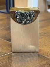 Vintage 1950's Ladies Gold Tone & Rhinestone Cigarette Case ~ Very Good Cond. picture