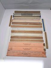 Vintage Mixed Lot of 19 Triangular Architect Drafting Scale Rulers Engineering picture