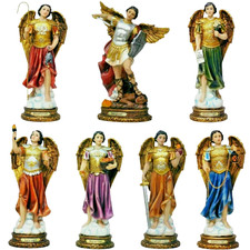 Set of  7 Arcángeles Resin  Figurines 8