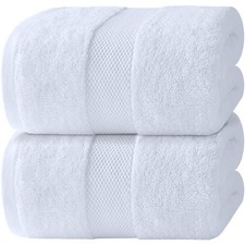 White Classic Luxury Bath Sheets Towels For Adults Extra Large - 700 Gsm picture