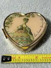 Marie Antoinette Pill Box With Mirror Heart Shaped Pill Box Marie Antoinette  picture