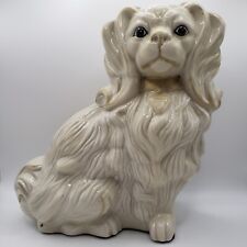 Vintage Staffordshire Dog Figurine Ceramic Spaniel 1950s Victorian Cottage Core picture