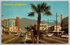 Glendale California Brand Avenue Old Cars Posted 1973 Postcard picture