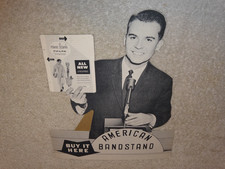 VINTAGE ANTIQUE DICK CLARK AMERICAN BANDSTAND BUY IT HERE STANDUP CARDBOARD SIGN picture