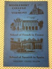 Vtg Middlebury College Of French In France & Spanish In Spain Booklet 1952-1953 picture