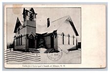 Postcard Altmar New York Methodist Church Winter Scene picture