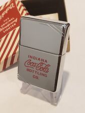 Rare COCA COLA Vintage Series Zippo Lighter INDIANA BOTTLING Coke Bottle MINT picture