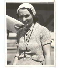 Woman Aviation Pilot MAY HAIZLIP to Race in National Air Race 1931 Press Photo picture
