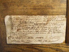 Antique 1843 NJ Receipt Document Payment for Land Surveying & Making Out a Deed picture