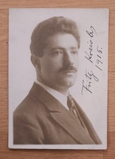 RARE 1915 Fritz Kreisler Signed Photograph 6 13/16