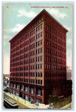 1908 View Of Fleming Building Exterior Scene Des Moines Iowa IA Antique Postcard picture