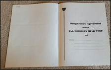 LEGENDARY AFRICAN AMERICAN SONGWRITERS AGREEMENT SIGNED PRODUCER CLYDE OTIS picture