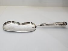 Antique Victorian English Silver Crumb Catcher Dust Pan w Engravings picture