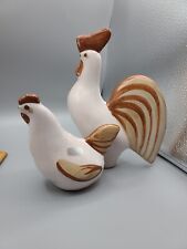 Vintage Artesania pair of Roosters Ceramic Figurine picture