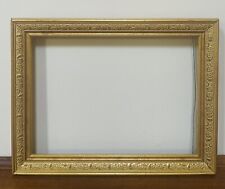 Art Frame-Beautiful Floral Ornate Gilt Wooden-16.5 x12.5x 1/Interior 10”x14”-VTG picture