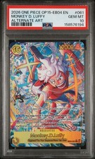 2026 ONE PIECE OP15-EB04-ADVENTURE ON KAMI'S ISLAND #061 MONKEY D. LUFFY PSA 10 picture